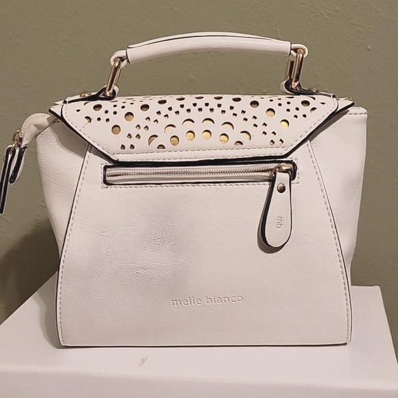 Melie Bianco Sophia laser cut top handle bag - Picture 2 of 8